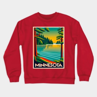 Minnesota Vintage Travel Poster Crewneck Sweatshirt